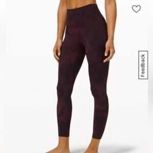 lululemon athletica align diamond dye cassis leggings 28” size 8